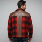 Aero-Leather-Buffalo-Check-Wool-and-Leather-Half-Belt-back-side