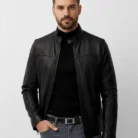 Biker-leather-jacket-front-side