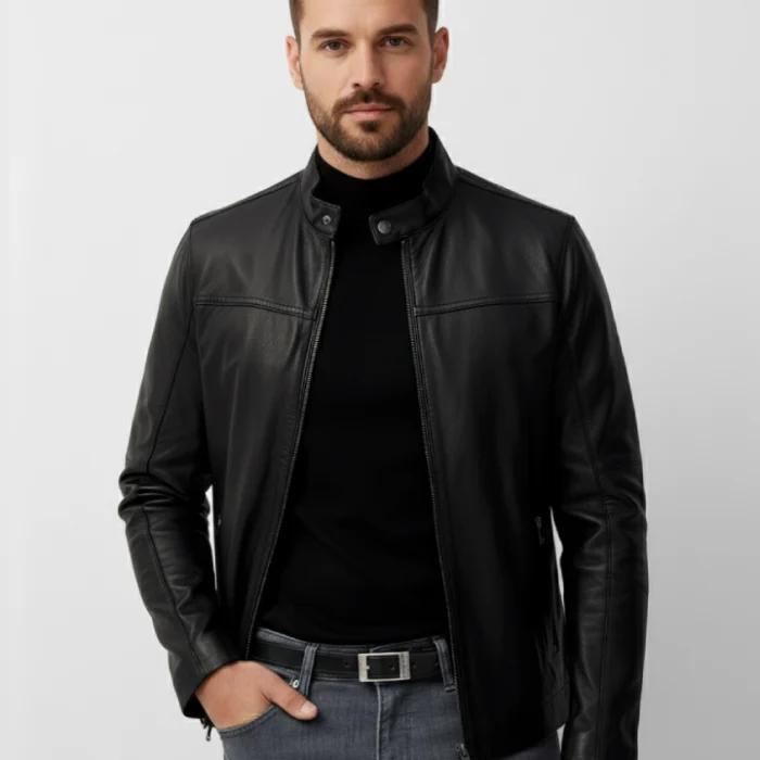 Biker-leather-jacket-front-side