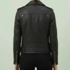 Women’s Black Asymmetrical Leather Biker Jacket