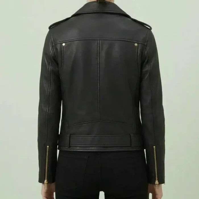 Women’s Black Asymmetrical Leather Biker Jacket Women’s Black Asymmetrical Leather Biker Jacket