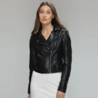 DARIA - Genuine-utter-Soft-Lamb-Leather-Biker-Jacket-front-side