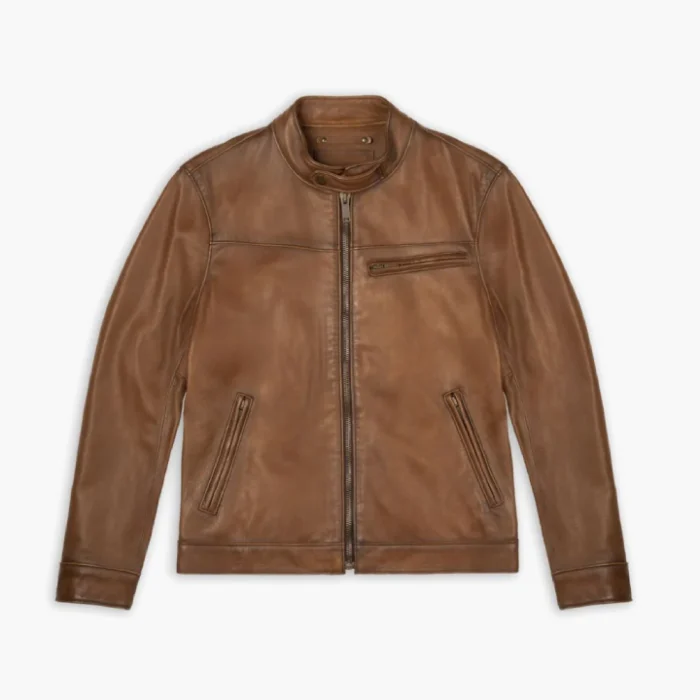 Men's-Roadster-Jacket-In-Tan-Walnut-Leather-front-side