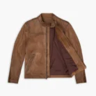 Men's-Roadster-Jacket-In-Tan-Walnut-Leather-open-front-side
