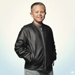 Bambino-Kid's-Leather-Jacket-front-side
