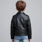 Black-Biker-Leather-Jaket-For-Kids-back