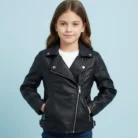 Black-Party-Winter-Unique-Leather-Jacket-For-Kids-front