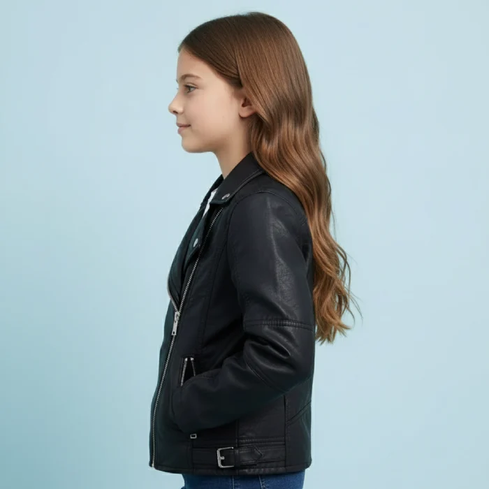 Black-Party-Winter-Unique-Leather-Jacket-For-Kids-side