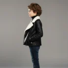 Black-Winter-Leather-Jacket-For-Kids-side