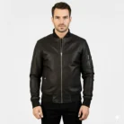 Bomia-Ma-1-Distressed-Black-Leather-Bomber-Jacket-front