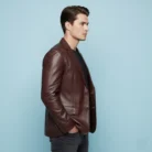 Burnished-Brown-leather-blazer-side