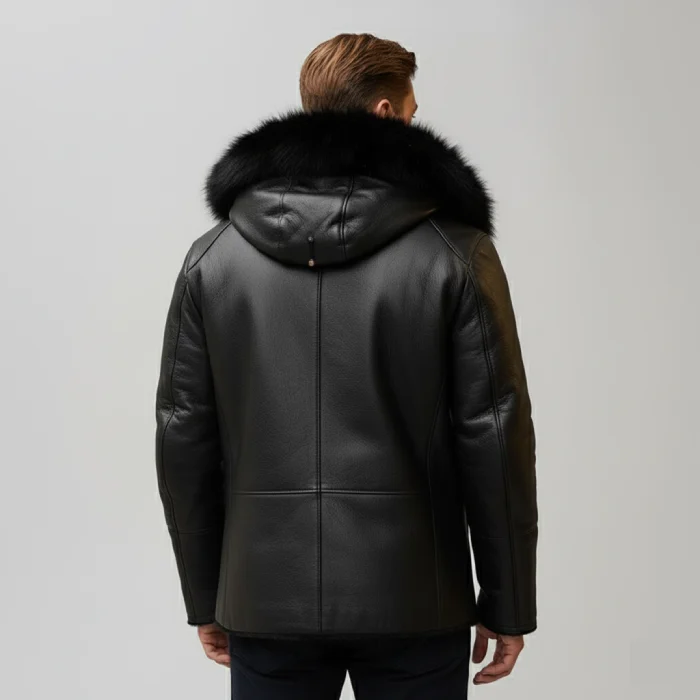Cody's-shearling-trench-coat-with-Fox-Fur-trims-back Cody's-shearling-trench-coat-with-Fox-Fur-trims-back