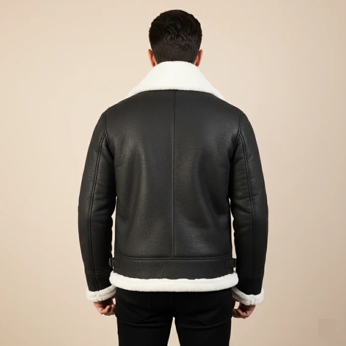 Francis-B-3-Distressed-Black-Leather-Bomber-Jacket-back