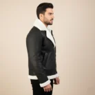 Francis-B-3-Distressed-Black-Leather-Bomber-Jacket-side