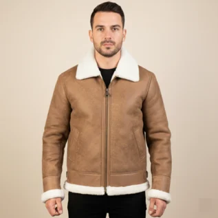 Francis-B-3-Distressed-Brown-Leather-Bomber-Jacket-front