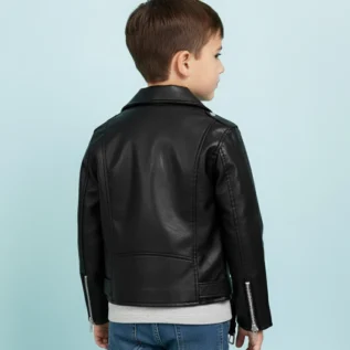 KIDS-BOWERY-BLACK-LEATHER-JACKET-back