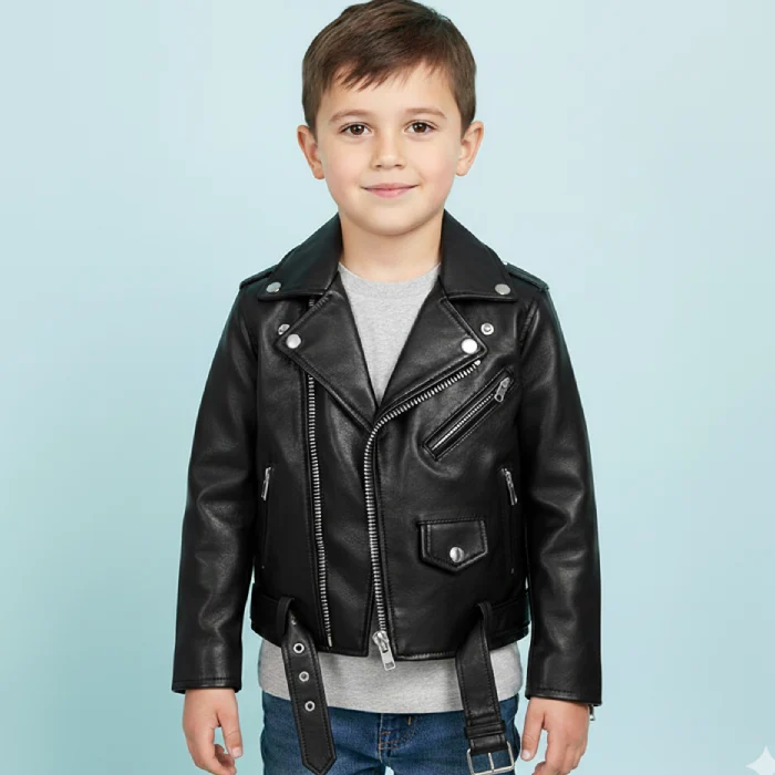 KIDS-BOWERY-BLACK-LEATHER-JACKET-front