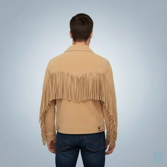 New-Mens-Native-American-Western-Brown-Leather-Jacket-back