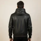 Nintenzo-Brown-Hooded-Leather-Bomber-Jacket-left