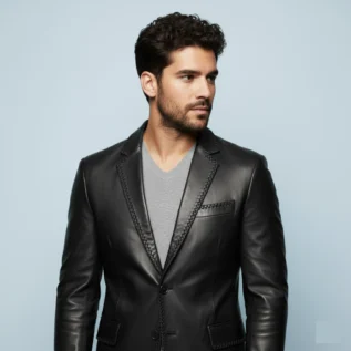 Theodore-Black-Western-style-blazer-front