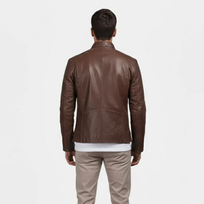 Bikers-Brown-Leather-Jacket-back