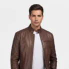 Bikers-Brown-Leather-Jacket-focus-front
