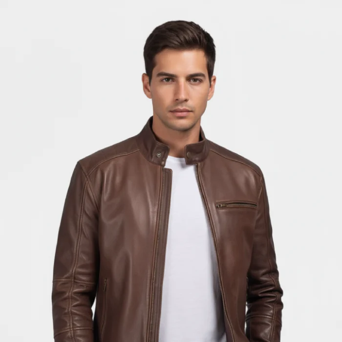 Bikers-Brown-Leather-Jacket-focus-front