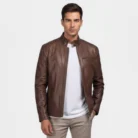 Bikers-Brown-Leather-Jacket-front