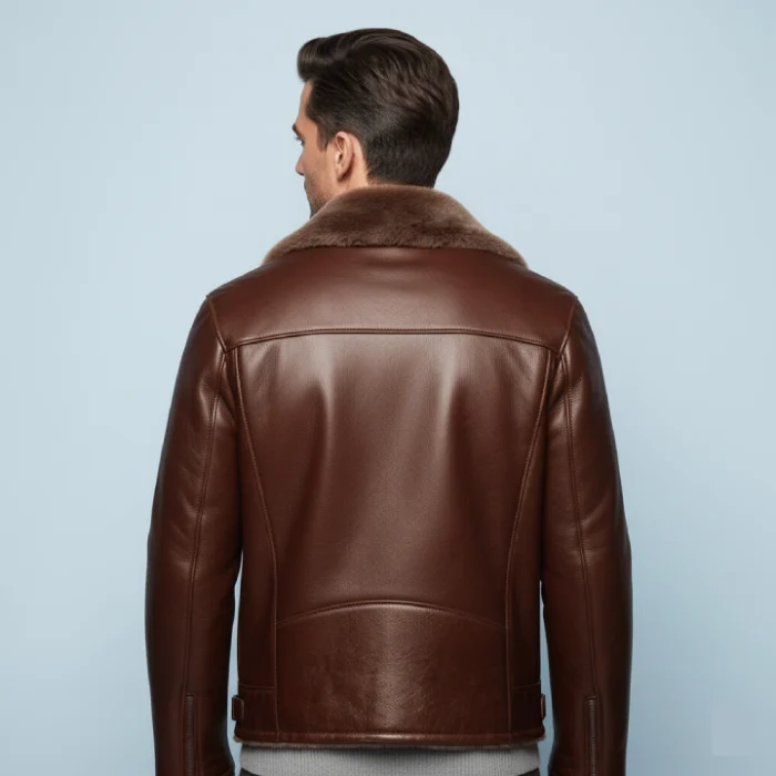 Carters-Mateo-Brown-Biker-bomber-shearling-jacket-with-lapels-back Carters-Mateo-Brown-Biker-bomber-shearling-jacket-with-lapels-back