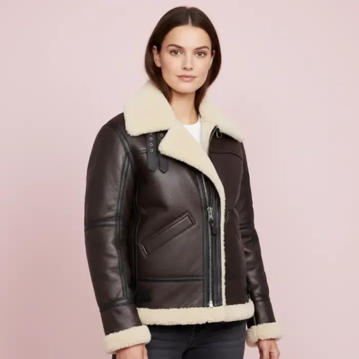 B3 Bomber Jacket Aviator Real Shearling B3 Bomber Jacket Winter front