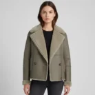 B3 Women Flying Aviator Real Fur Leather Bomber Jacket front