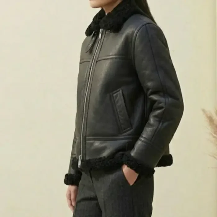 Lorel Shearling Flying Jacket side Lorel Shearling Flying Jacket side