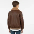 Boys’ Embroidered Shearling Jacket back