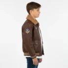 Boys’ Embroidered Shearling Jacket side