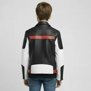 BUDERMMY Boys Leather Motorcycle Pilot Jackets Toddler Coats back