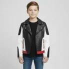 BUDERMMY Boys Leather Motorcycle Pilot Jackets Toddler Coats front