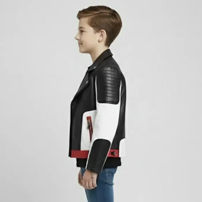 BUDERMMY Boys Leather Motorcycle Pilot Jackets Toddler Coats side