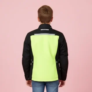 Duchinni Jago Kids Neon Black Waterproof Motorcycle Jacket back