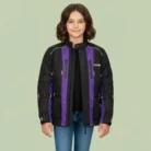 Duchinni Jago Kids Purple Black Waterproof Motorcycle Jacket front