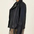 Faux Leather PU Oversized Jacket side