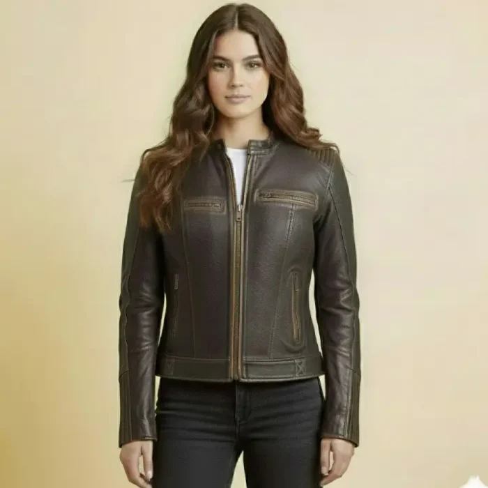 Electra - Women's Motorcycle Leather Jacket front