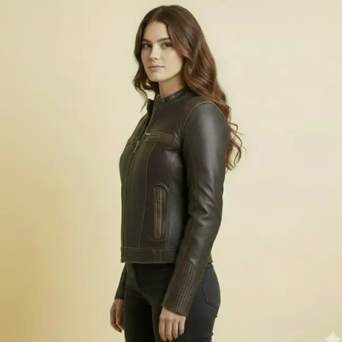 Electra - Women's Motorcycle Leather Jacket side