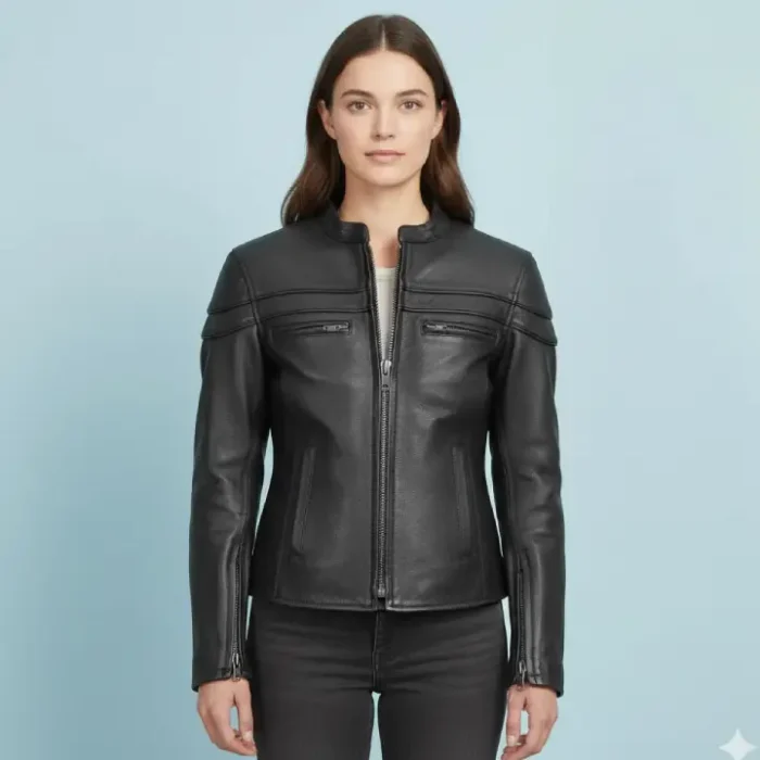 Maiden - Women's Motorcycle Leather Jacket front