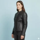 Maiden - Women's Motorcycle Leather Jacket side