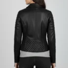 Kay Michaels Biker Protection Leather Jacket (Woman) back