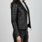 Kay Michaels Biker Protection Leather Jacket (Woman) side
