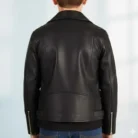 Kid's Leather Biker Jacket lamb leather balck Chiodo baby D'Arienzo back