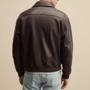 LEATHER POCKET JACKET back