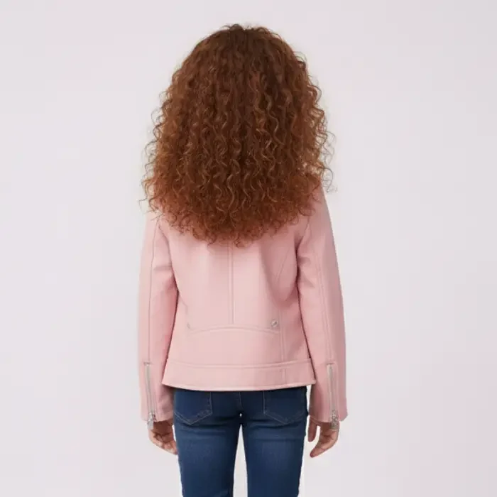 LOKTARC Girls Faux Leather Jacket for Kids Motorcycle Biker Leather Jackets back LOKTARC Girls Faux Leather Jacket for Kids Motorcycle Biker Leather Jackets back