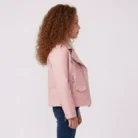 LOKTARC Girls Faux Leather Jacket for Kids Motorcycle Biker Leather Jackets side